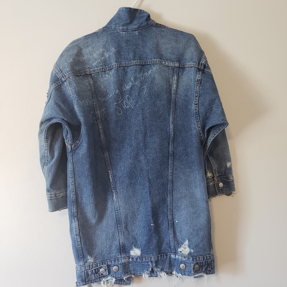 Zara Trafaluc Distressed Jean Jacket - Picture 2 of 11